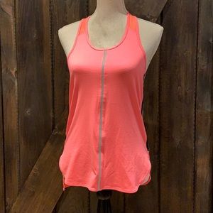 Bright reflective Sarah Wells workout tank top